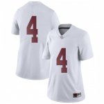 Women's Alabama Crimson Tide #4 Christopher Allen White Limited NCAA College Football Jersey 2403MPFD4